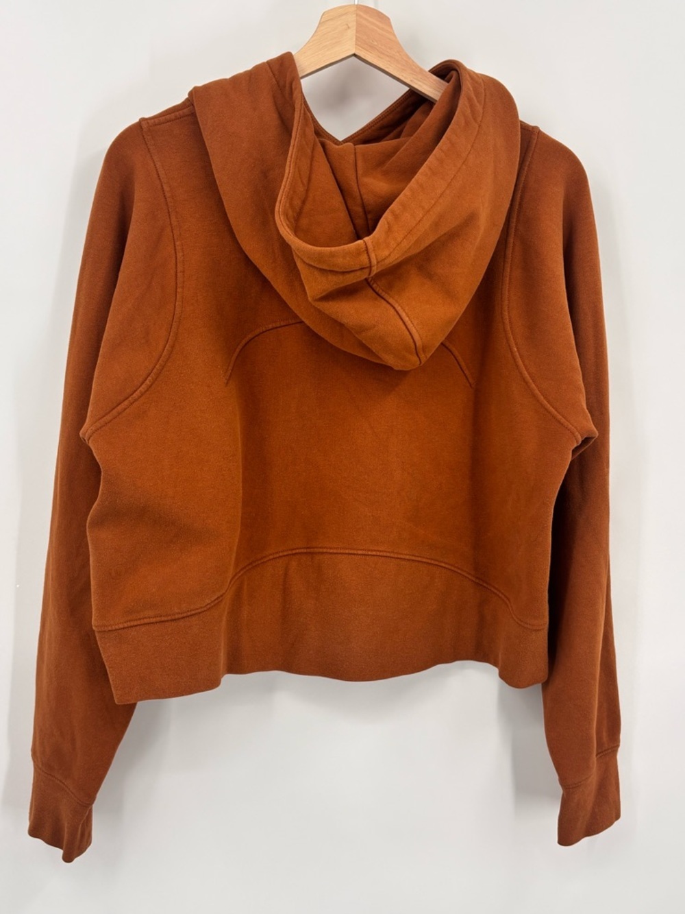 lululemon athletica Cropped All Yours Hoodie Rustic Clay brown stretch Sz 10 - Picture 2 of 7